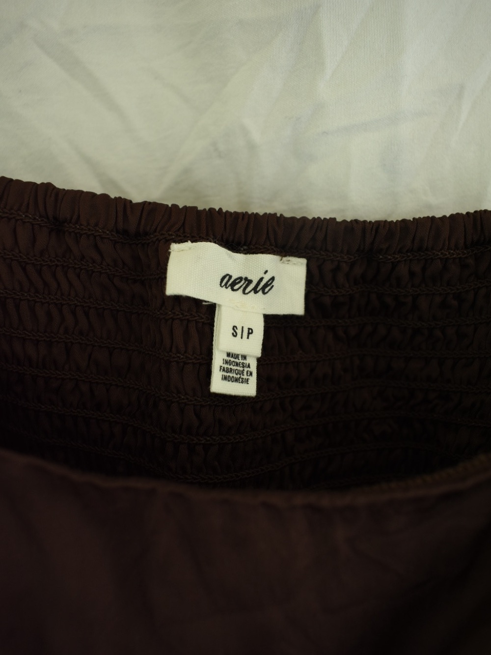 aerie Brown Satin Corset-Style Crop Top. NWOT - Picture 4 of 5